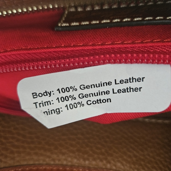 Dooney & Bourke Pebble Leather Maddie Shoulder Bag with Tassel Caramel - Picture 10 of 10